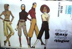 7925 EZ VOGUE KNIT COLLAR/HOOD BLOUSE,KNICKERS,GAUCHO PATTERN 10